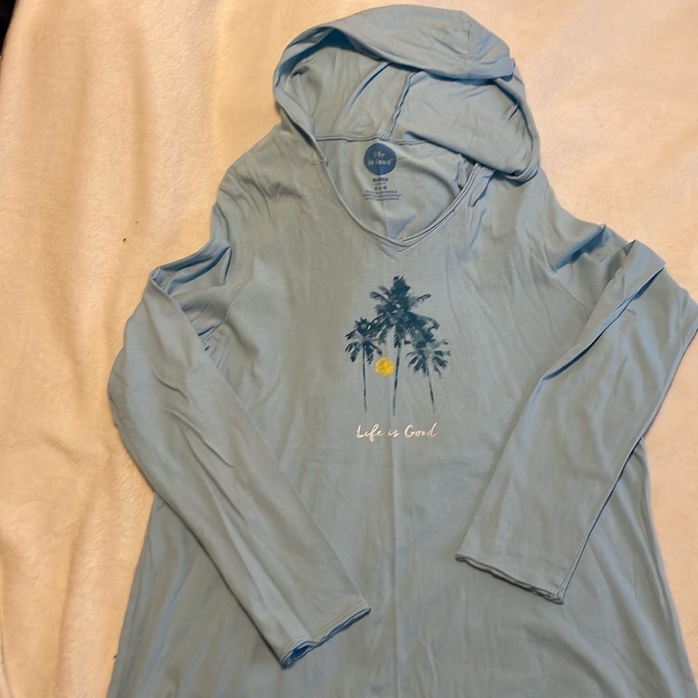 Light blue Life Is Good long sleeve shirt, size L